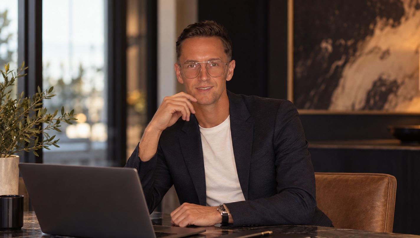 Nikola Slavik reviewing Tampa real estate information